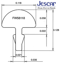 Jescar 58118 Bunddraht 2,99x1,47 25 St.  