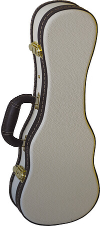Catfish Case Form Ukulele, Sopran, cream 