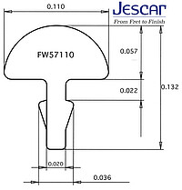 Jescar 57110S Bunddraht 2,​79x1,​45 Ring  