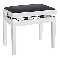 K & M 13926 Klavierbank, weiß matt KL  